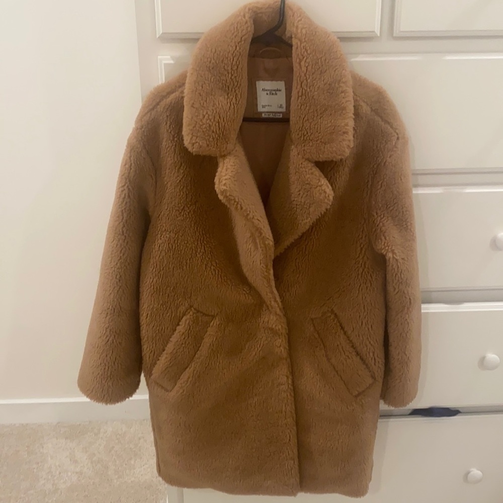 Abercrombie and Fitch brown Teddy Coat
